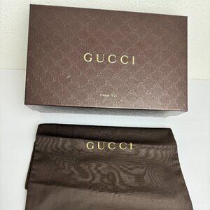 Gucci Brown LOGO Shoe Box  + Dust Bag NEW